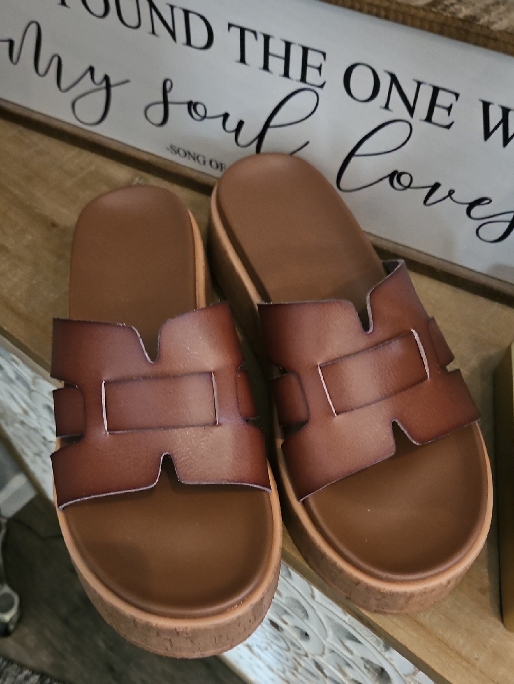 Brown Slide Sandals, Cushy!